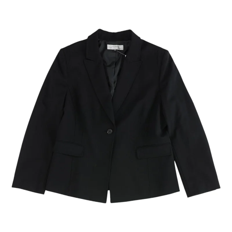 Black Solid Blazer Women's Luxury Jacket