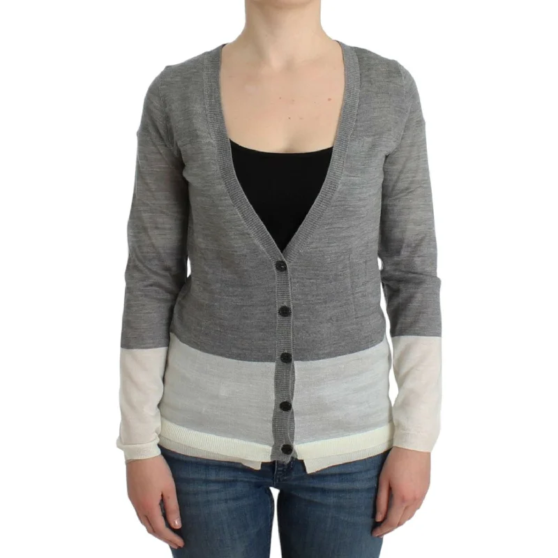Costume National Chic Gray Lightweight Cardigan Spandex Blend Rayon Blend Denim Blend Costume National Chic Gray Lightweight Cardigan Spandex Blend Rayon Blend Denim Blend