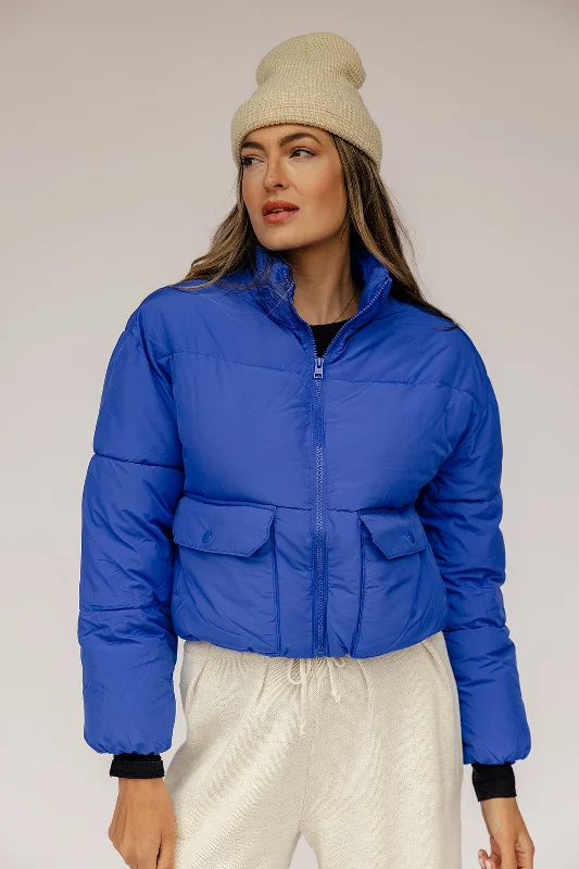 Because I Knew You Puffer Coat Trim Padded Insulated