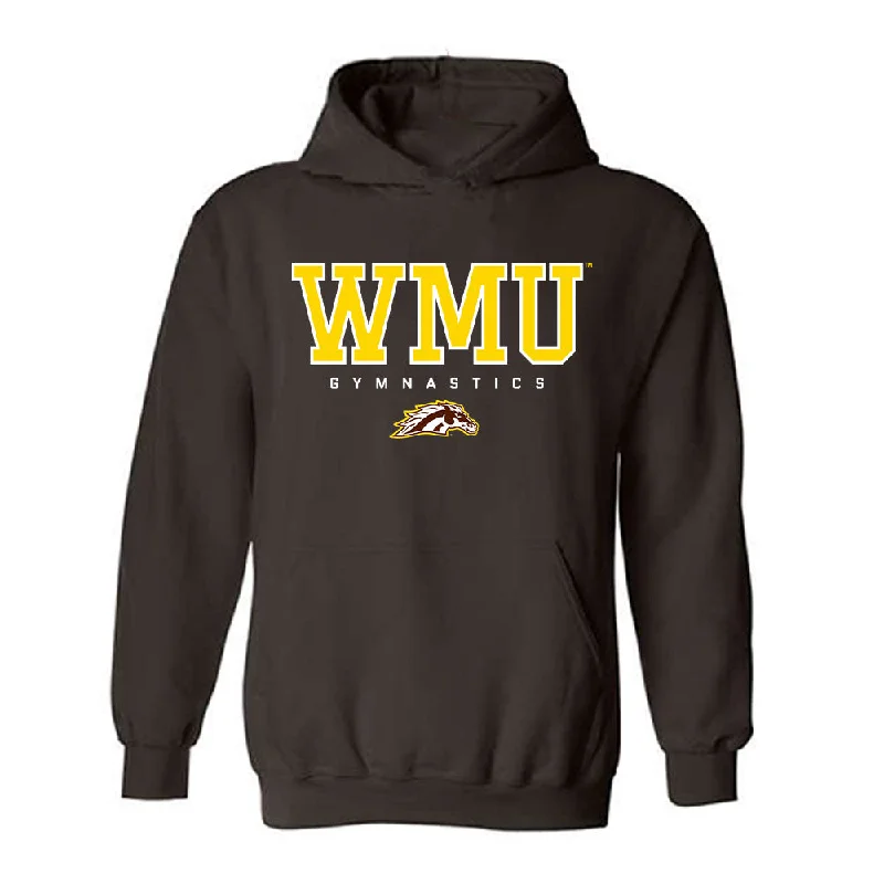 Western Michigan - NCAA Women's Gymnastics : Tricia Mills - Classic Shersey Hooded Sweatshirt Hoodie with Set-In Sleeves Structured Classic