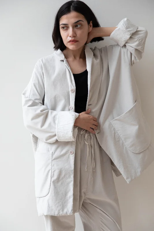 Album di Famiglia | Velvet Big Blazer in Fog Women's Luxury Jacket