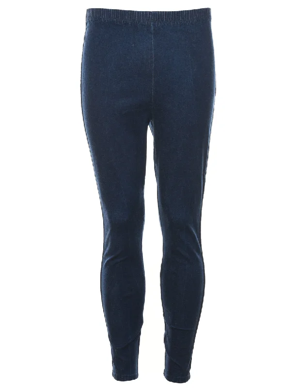 Dark Wash Denim Trousers - W26 L29 Trousers Silk Elegant