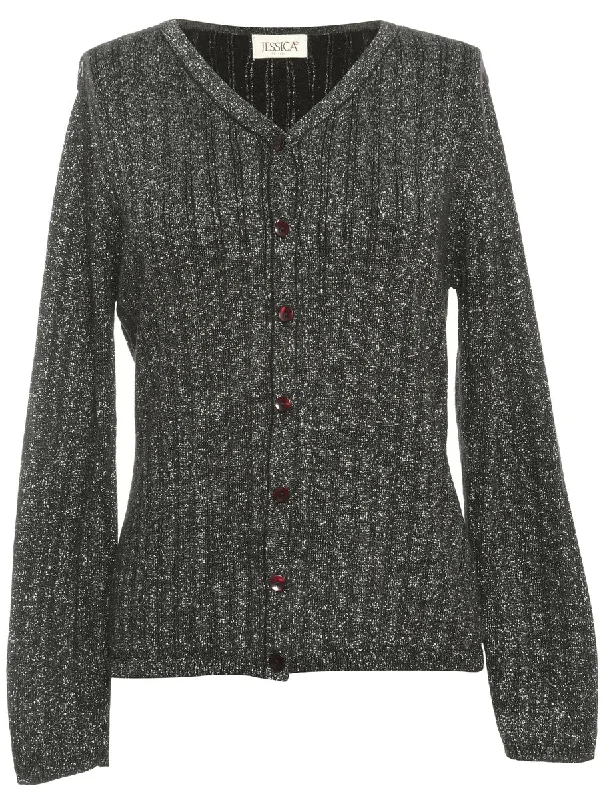 Lurex Cardigan - M Velvet Chenille Corduroy
