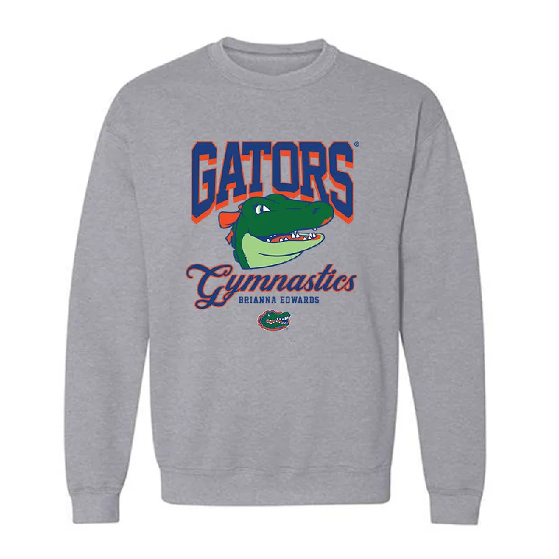 Florida - NCAA Women's Gymnastics : Brianna Edwards - Fashion Shersey Crewneck Sweatshirt Hoodie with Typography Text Message