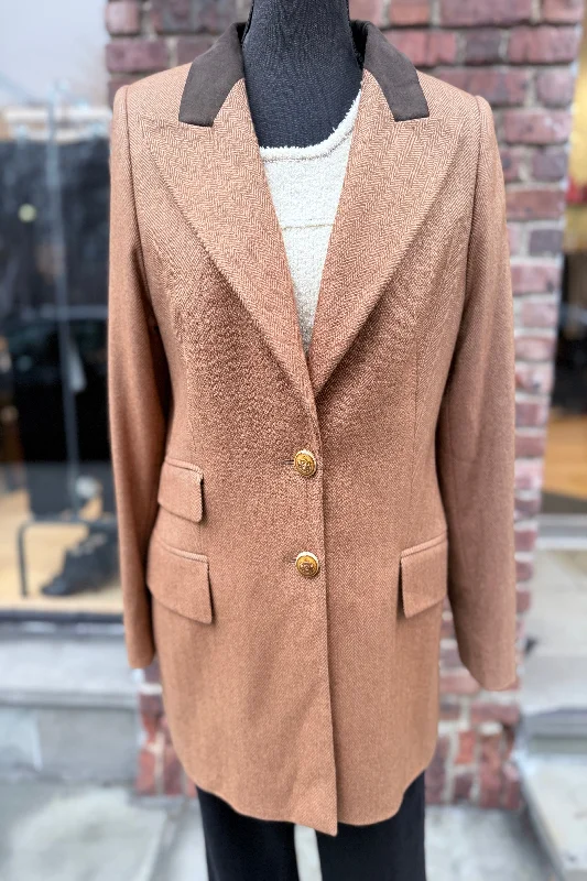 ESCADA Cashmere Tweed Blazer / M Women's Vintage Suit