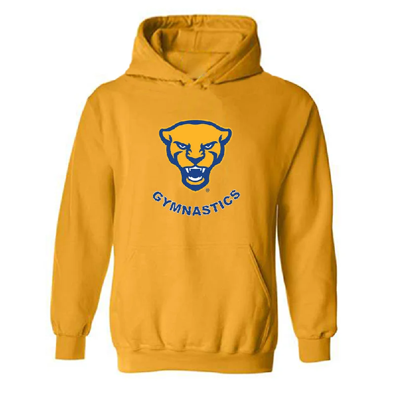 Pittsburgh - NCAA Women's Gymnastics : Kaylee Larson - Classic Shersey Hooded Sweatshirt Hoodie with Tied Waist Feminine Flattering