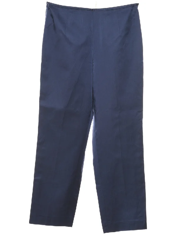 Navy Casual Classic Trousers - W30 L26 Trousers Capri Summer