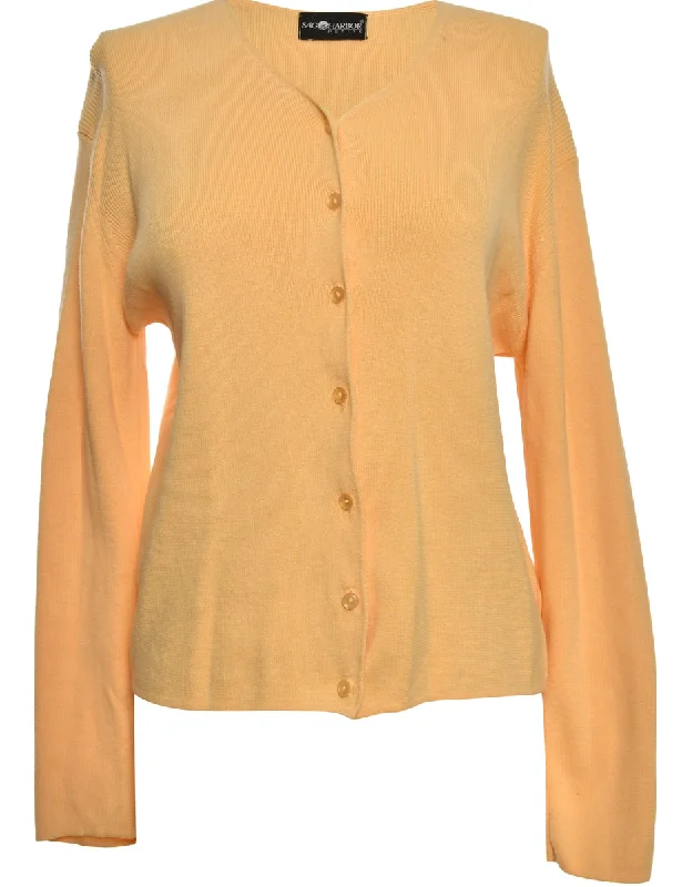 Yellow Sag Harbor Cardigan - M Faux Fur Fabric Real Fur Fabric Shearling Fabric