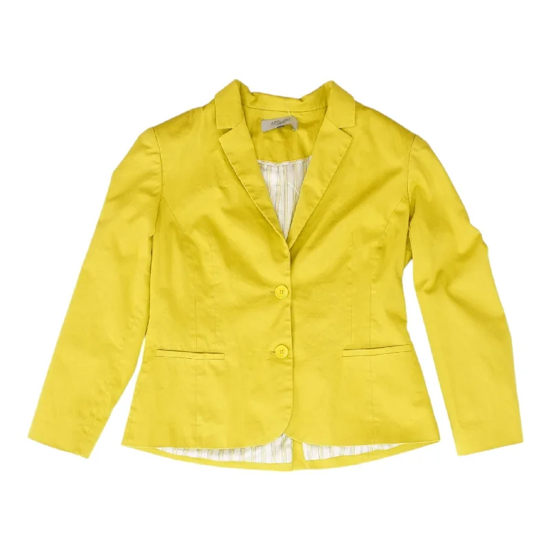 Neon Green Solid Blazer Women's Luxurious Suit