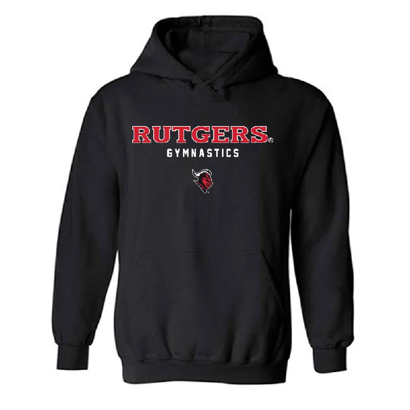 Rutgers - NCAA Women's Gymnastics : Donna Uhlenberg - Phase 1 Shersey Hooded Sweatshirt Hoodie with Set-In Sleeves Structured Classic