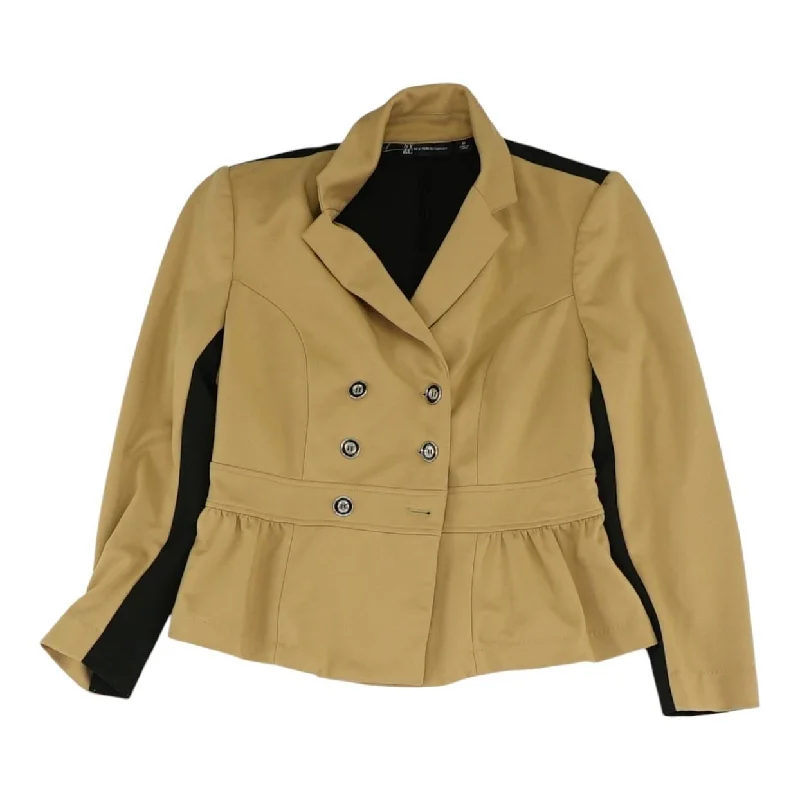 Brown Color Block Blazer Women's Formal Blazer