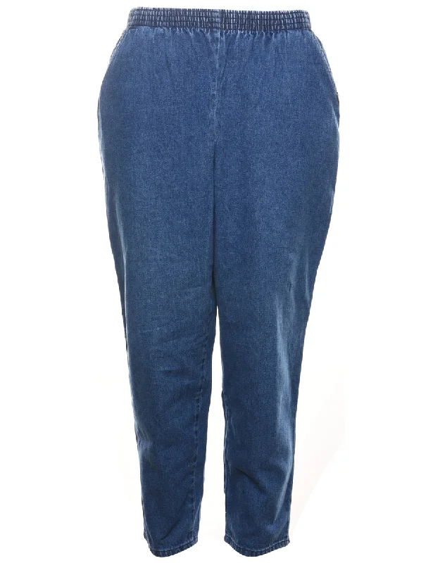 Medium Wash Denim Trousers - W28 L26 Trousers luxurious premium