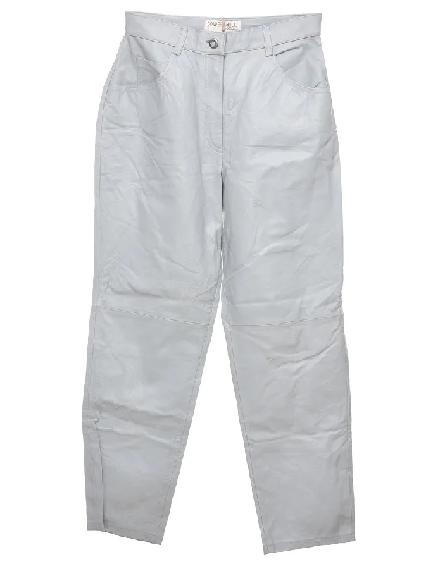 Off-White Leather Trousers - W28 L28 Trousers Fall Fleece
