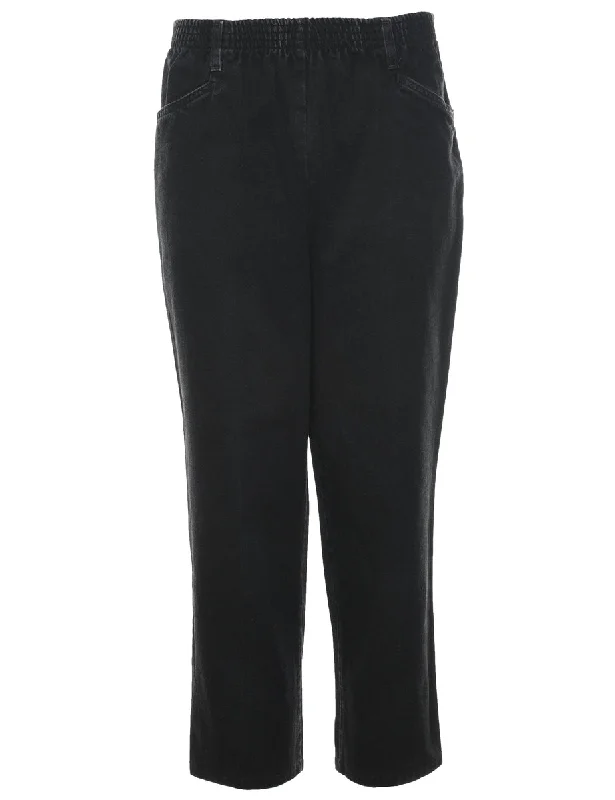 Black Denim Trousers - W24 L26 Trousers Wedding White