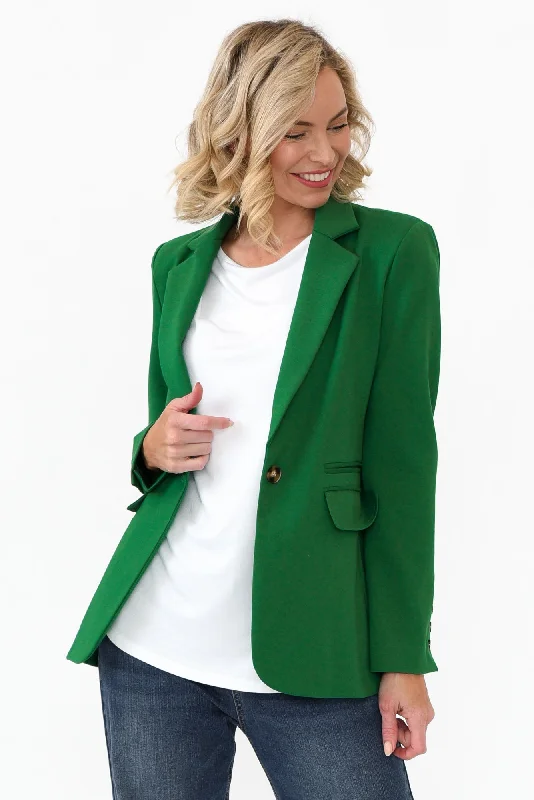 Audra Emerald Fitted Stretch Blazer Women's Classic Suit