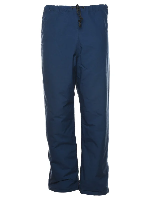 Navy Nylon Waterproof Trousers - W32 L29 Trousers Exclusive Limited