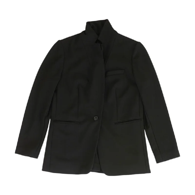 Black Solid Blazer Women's Warm Suit