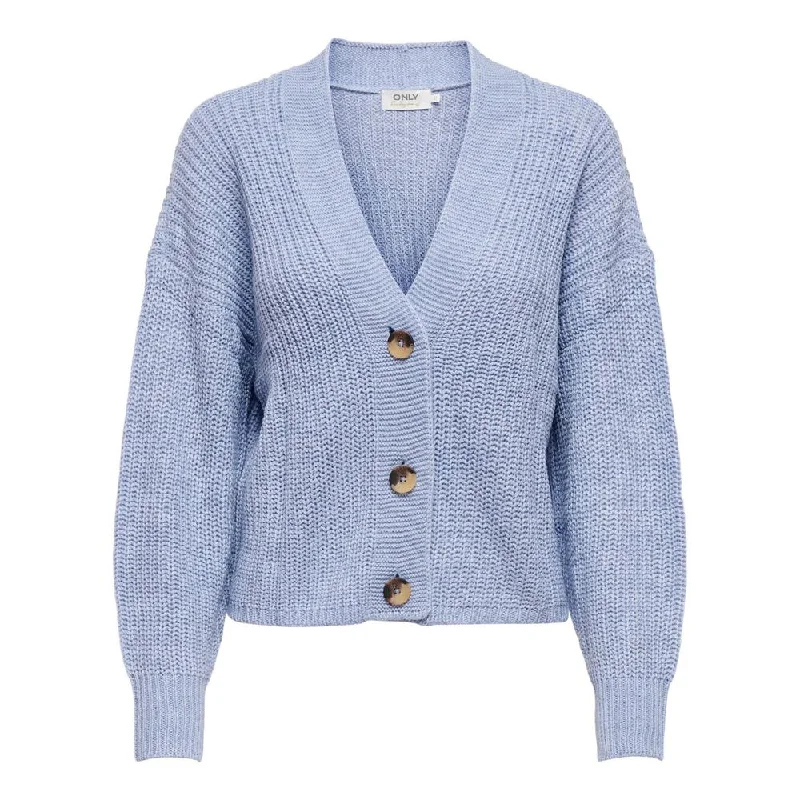 Only Blue Acrylic Cardigan Layered Multi-layer Single Layer