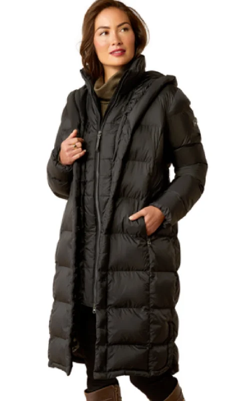 Ariat Long Puffa Coat Chenille Brocade Lace