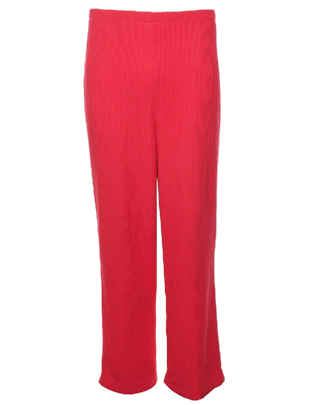Hot Pink Elasticated Hot Pink Trousers - W26 L28 Trousers Custom Made