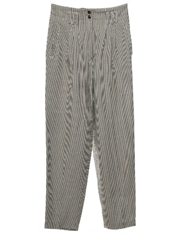 Dogtooth Trousers - W28 L29 Trousers Versatile Stylish