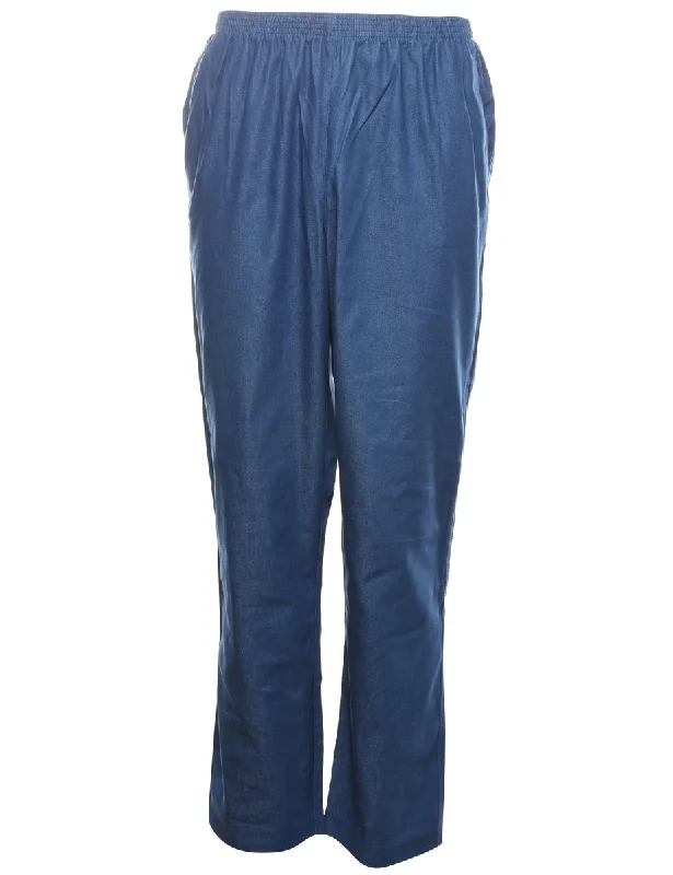 Medium Wash Denim Trousers - W26 L31 Trousers Versatile Stylish