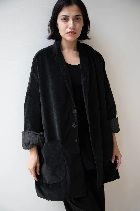 Album di Famiglia | Velvet Big Blazer in Slate Women's Casual Suit