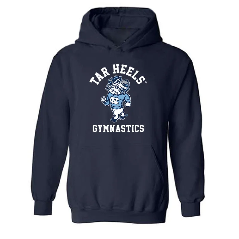UNC - NCAA Women's Gymnastics : Julia Knower - Classic Shersey Hooded Sweatshirt Hoodie with Earth Tones Natural Calm