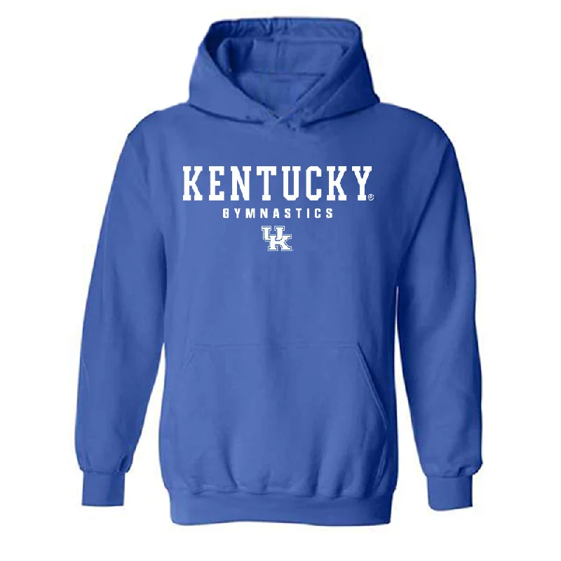 Kentucky - NCAA Women's Gymnastics : Hailey Davis - Generic Shersey Hooded Sweatshirt Hoodie with High Neck Warm Protective