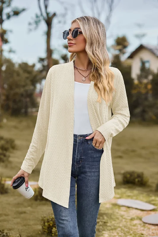 Open Front Long Sleeve Cardigan Casual Formal Business