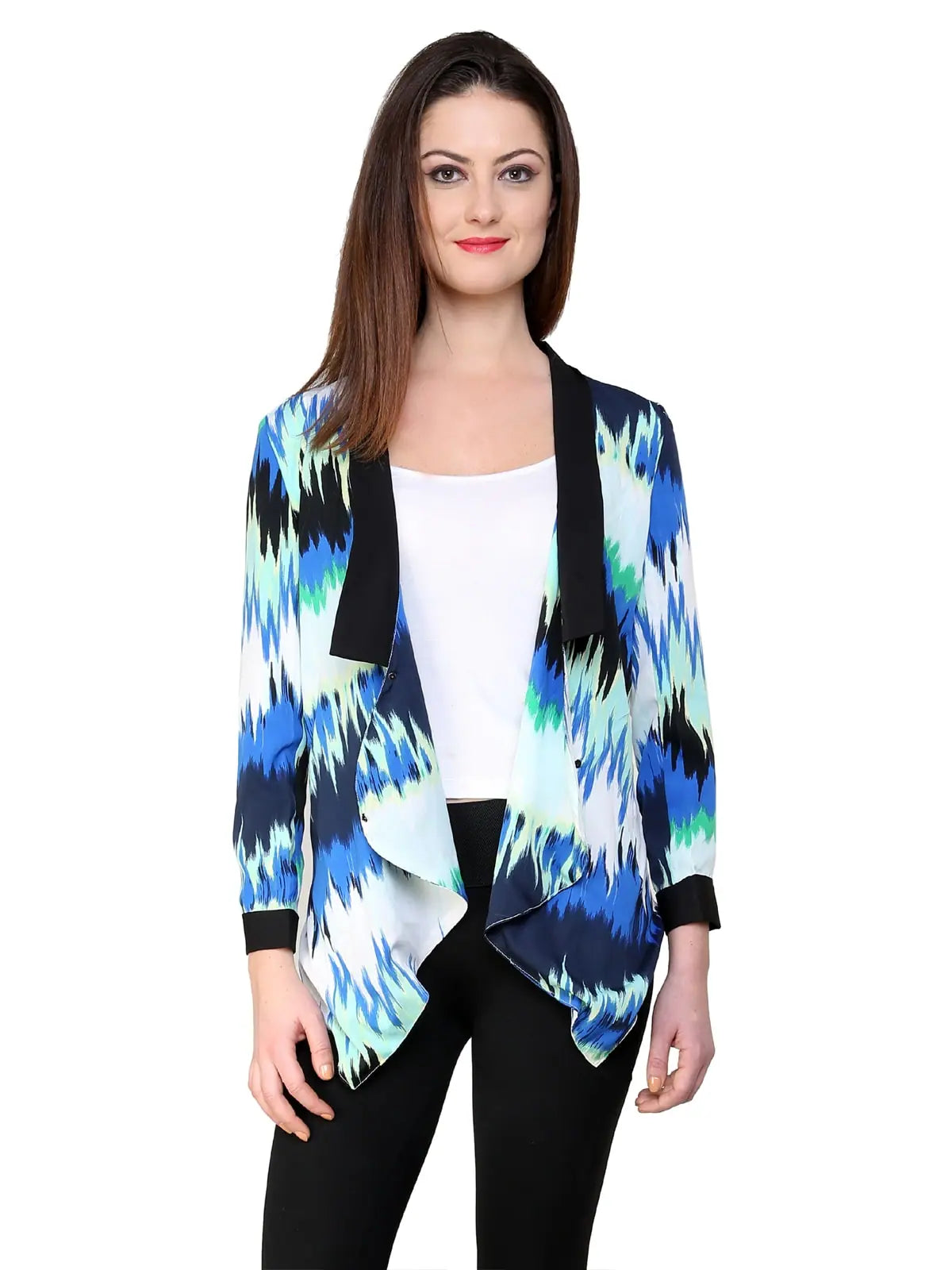Blue Shaded Blazer Women's Lightweight Blazer