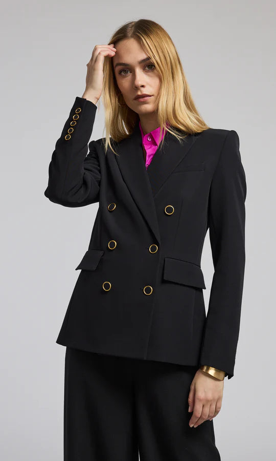 Arielle Crepe Blazer - Black Women's Boutique Suit