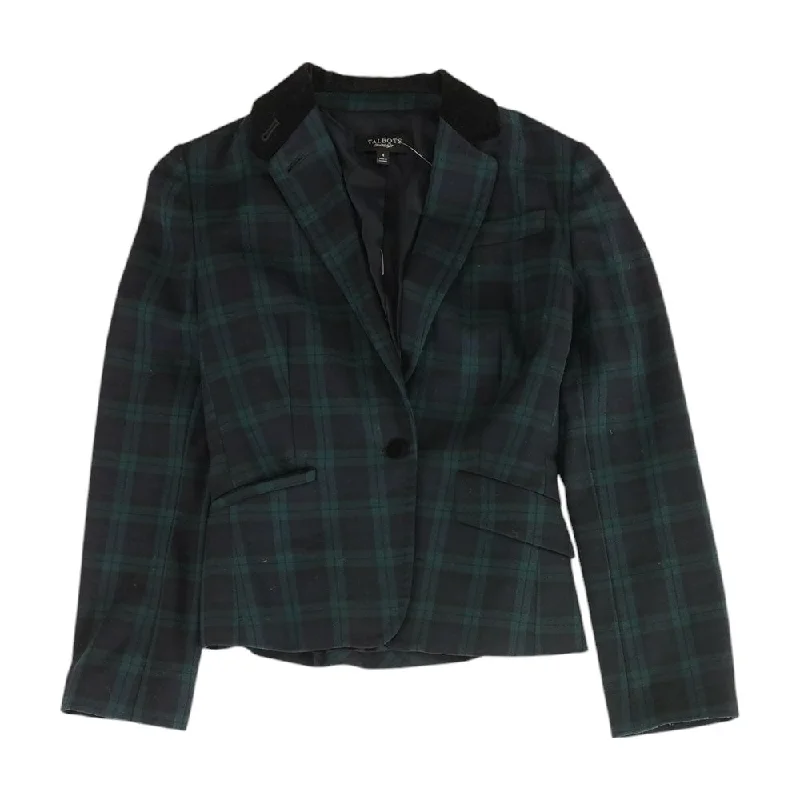 Black Plaid Blazer Winter Women's Blazer