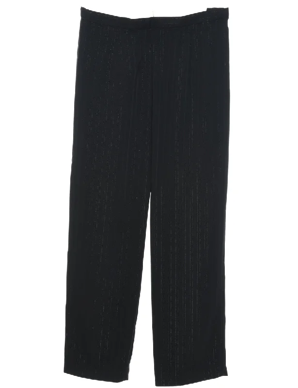 Black Printed Spot Design Trousers - W30 L26 Trousers Brand Named