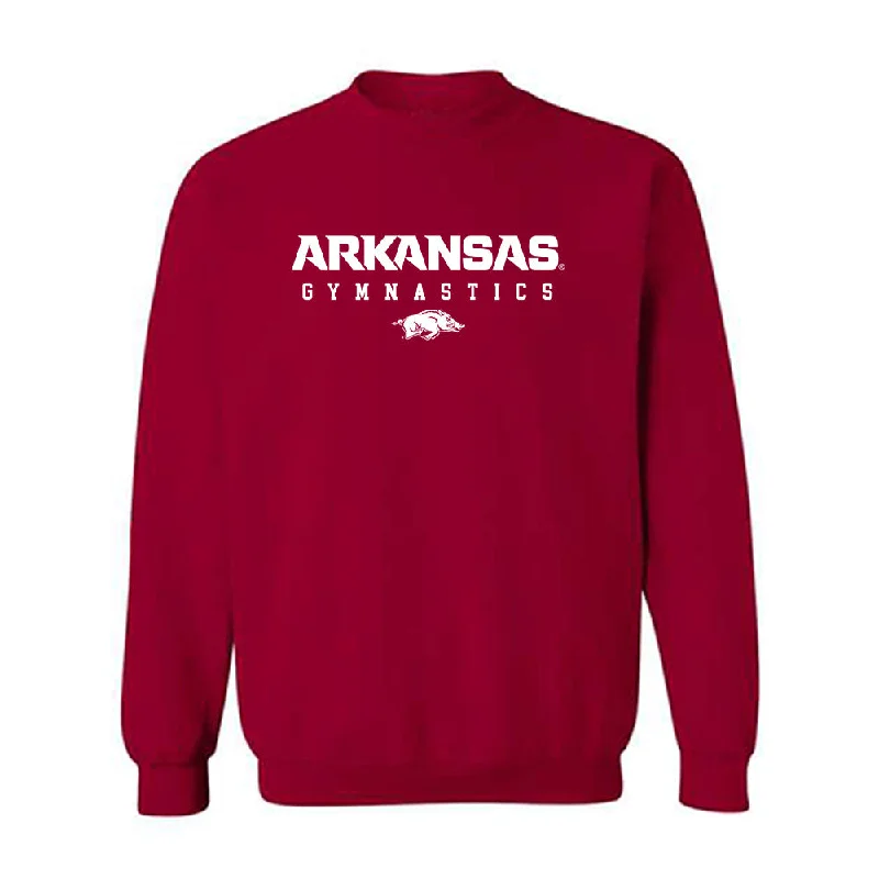 Arkansas - NCAA Women's Gymnastics : Jaleigh Lang - Classic Shersey Crewneck Sweatshirt Hoodie with Hem Embroidery Detailed Premium