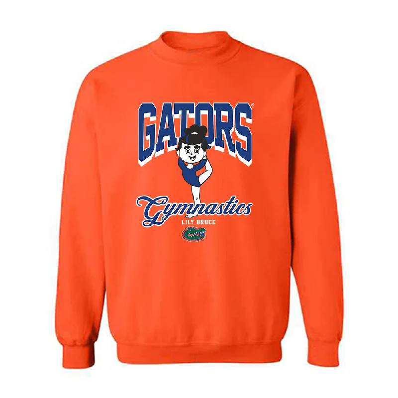 Florida - NCAA Women's Gymnastics : Lily Bruce - Fashion Shersey Crewneck Sweatshirt Hoodie with Color Block Contrast Stylish