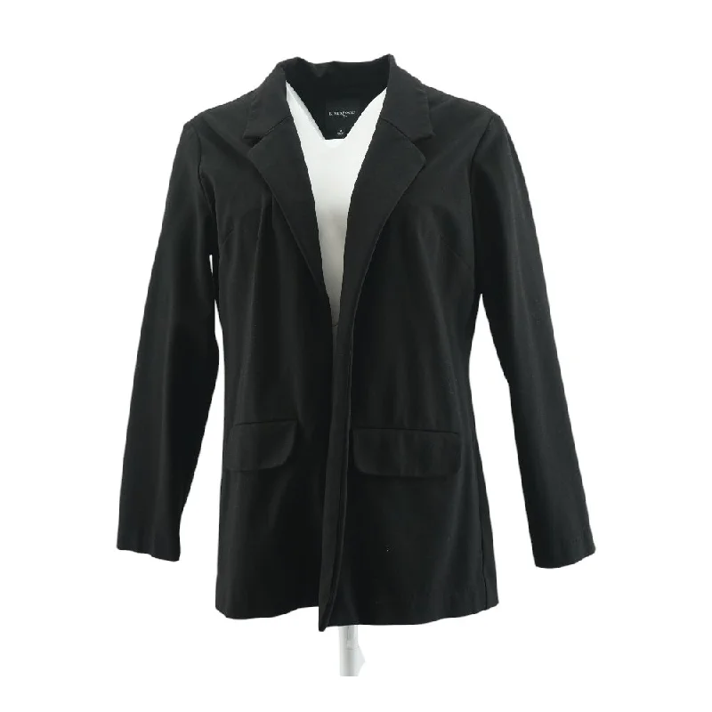 Black Solid Blazer Women's Custom Jacket