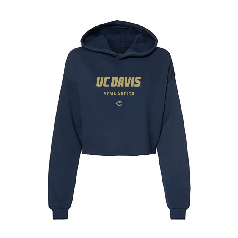 UC Davis - NCAA Women's Gymnastics : Isabella Fitz-Gerald - Women's Crop Fleece Hoodie Hoodie Crop Top Short Trendy