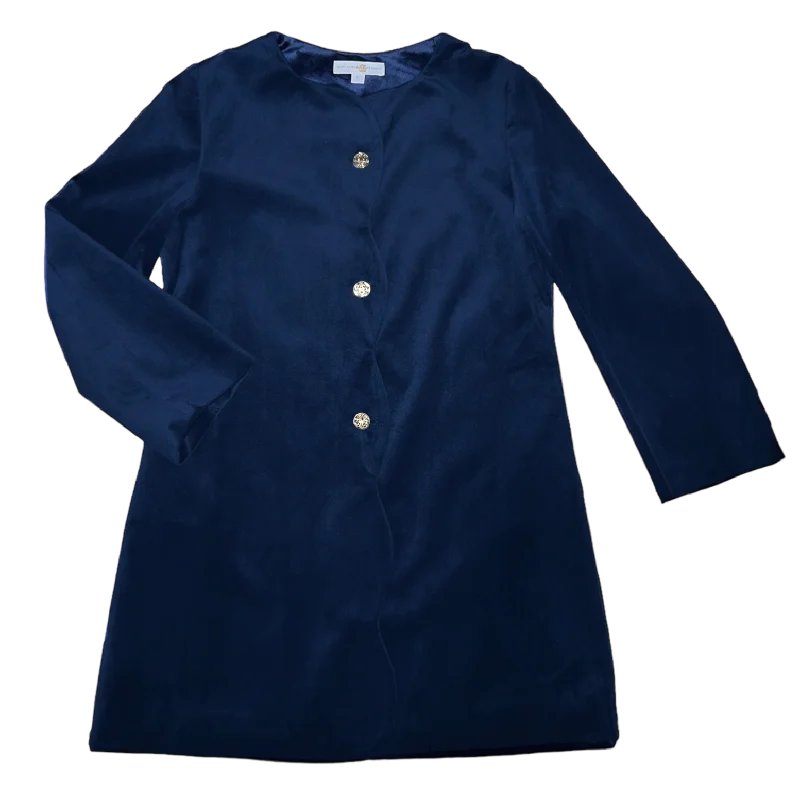 Women’s Charleston Carriage Coat- Bulls Bay Blue Velvet Faux Fur Real Fur Shearling