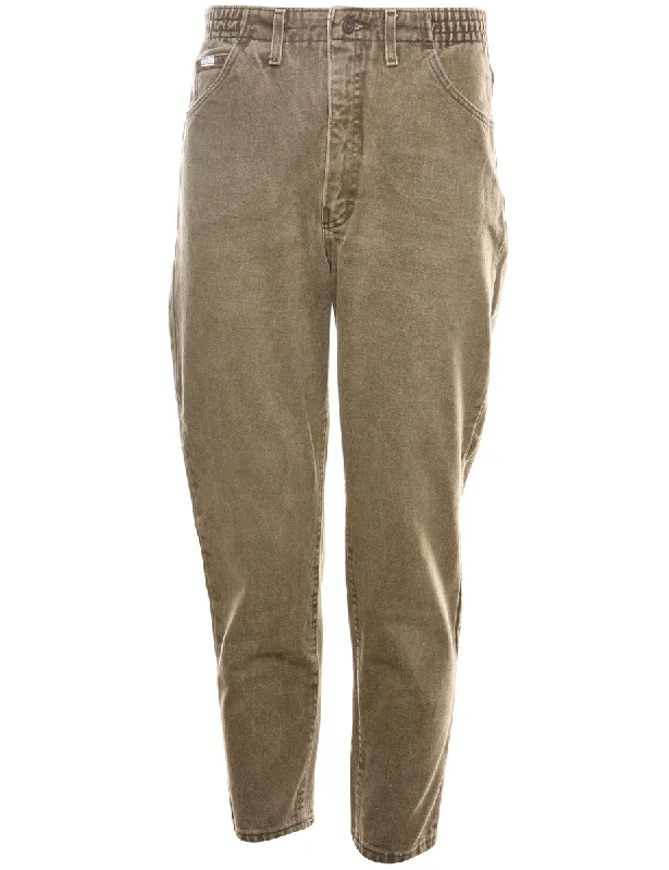 Olive Green Lee Denim Trousers - W30 L27 Trousers Timeless Classic