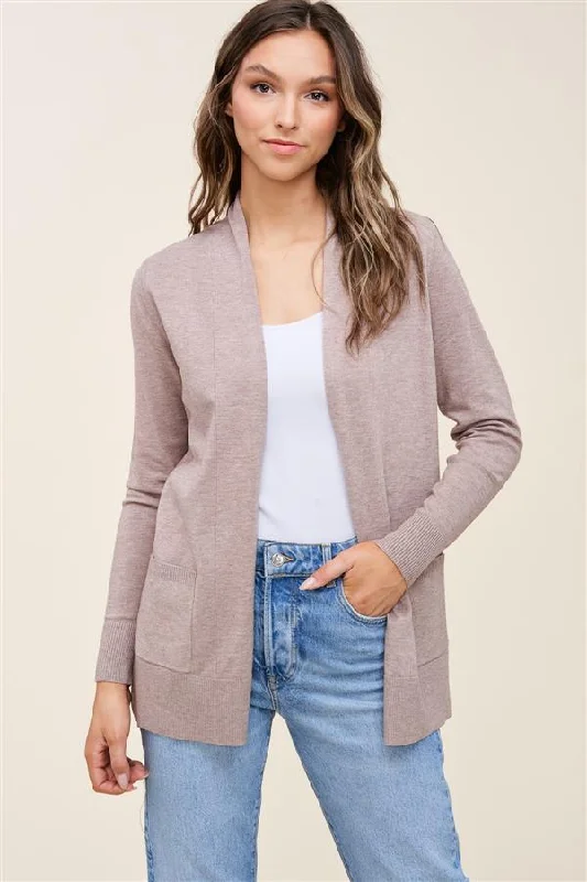 Eliza Cardigan, Taupe Rayon Fabric Velvet Fabric Corduroy Fabric