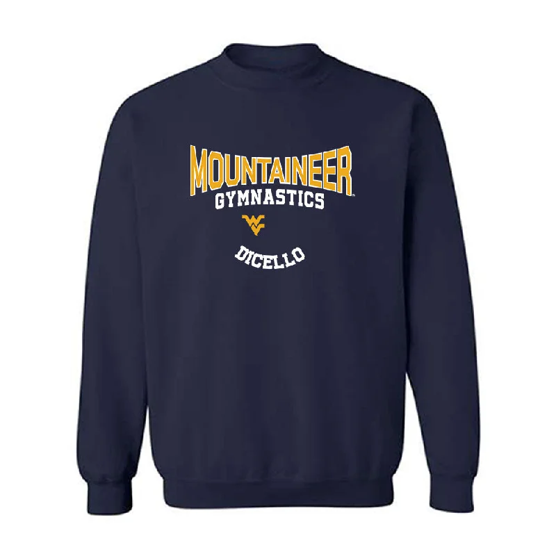 West Virginia - NCAA Women's Gymnastics : Karleigh DiCello - Classic Fashion Shersey Crewneck Sweatshirt Hoodie with Strings Custom Fit Adjustable