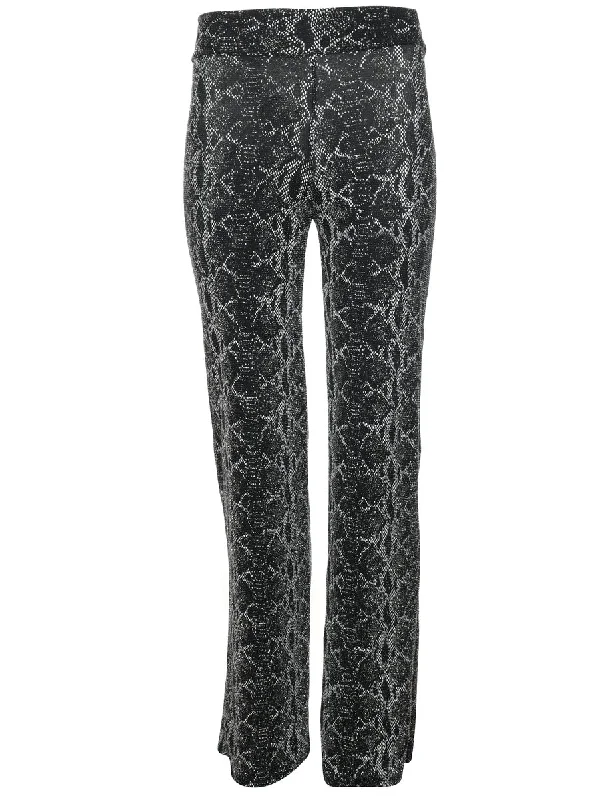 Black & Grey Casual Y2K Trousers - W22 L34 Trousers Winter Warm