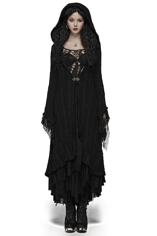 Stylish Hooded Gothic Long Cardigan for Women Anti-Pilling Anti-Shrink Durable