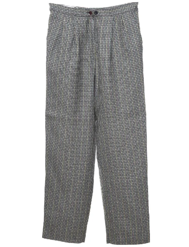 Dogtooth Multi-Colour Patterned Trousers - W30 L31 Trousers luxurious high-end