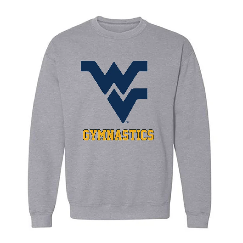 West Virginia - NCAA Women's Gymnastics : Kaelyn Skeel - Fashion Shersey Crewneck Sweatshirt Hoodie with Metallic Shiny Futuristic