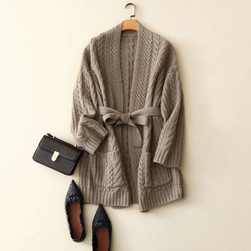 Sandy Oasis Cashmere Womens Cardigan Rayon Fabric Velvet Fabric Corduroy Fabric