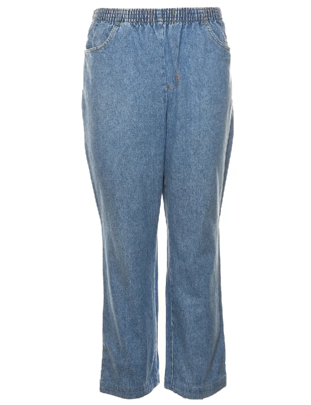 Light Wash Denim Trousers - W26 L28 Trousers Prom Sequined