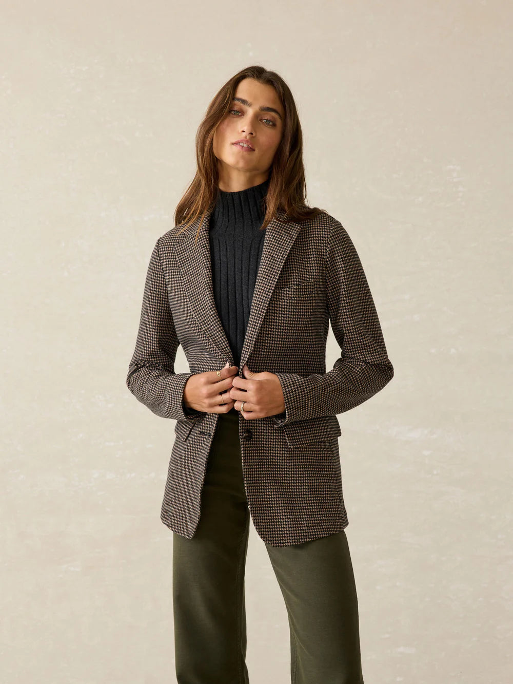 Inlet Houndstooth Blazer Women's Luxurious Jacket