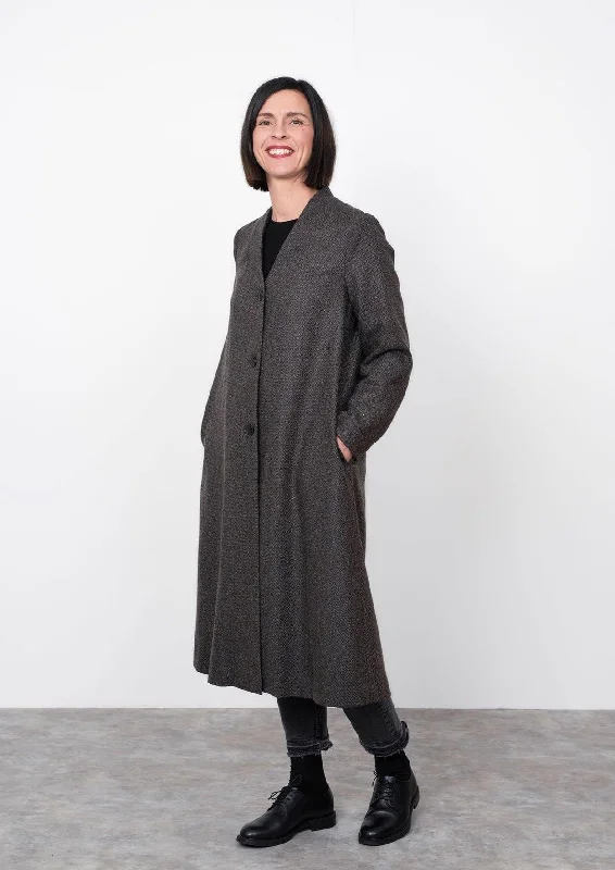 The Assembly Line - V Neck Coat Fitted Loose Oversized